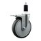 Service Caster 6'' Thermoplastic Rubber Swivel 1-3/4'' Expanding Stem Caster Total Lock Brake SCC-EXTTL20S614-TPRB-134 - alternate 1